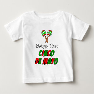 Camiseta Para Bebê Primeiro Cinco De Mayo do Bebê