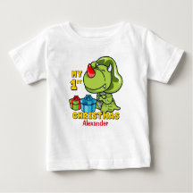 Primeiro Dinossauro de Natal Personalizado
