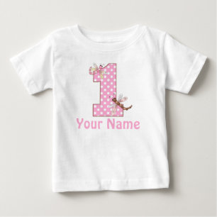 Camiseta Para Bebê Primeiro Dragonfly de Aniversário