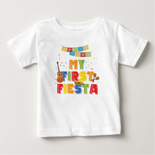 Camiseta Para Bebê Primeiro Fiesta Boy Birthday Tshirt