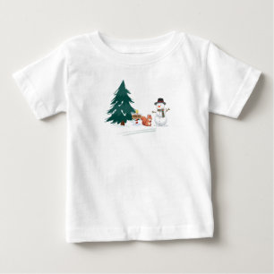 Camiseta Para Bebê Primeiro Natal do Bebê