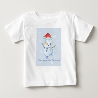 Camiseta Para Bebê Primeiro Natal do bebê