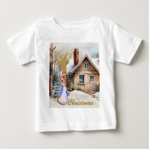 Camiseta Para Bebê Primeiro Natal Peter Snowy - Paisagem