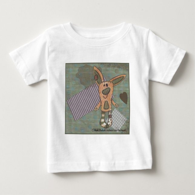 Camiseta Para Bebê Primitive Bunny (Frente)