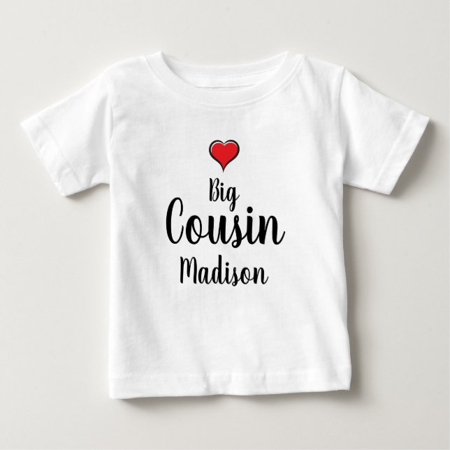 Camiseta Para Bebê Primo Grande Personalizado (Frente)