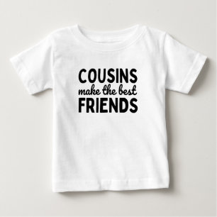 Camiseta Para Bebê Primos Fazem Os Melhores Amigos