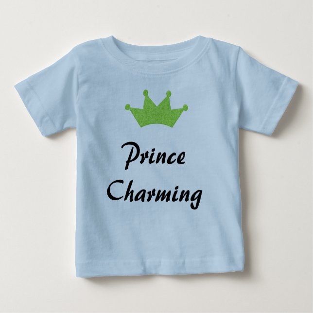 Camiseta Para Bebê Prince Charming (Frente)