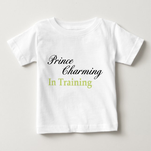 Camiseta Para Bebê Prince Charming In Training Criança T-Shirt (Frente)