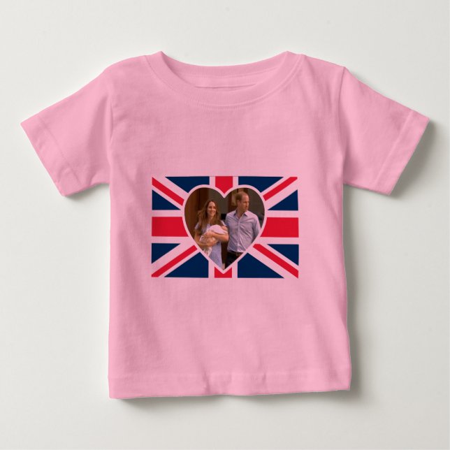 Camiseta Para Bebê Prince George - William & Kate (Frente)