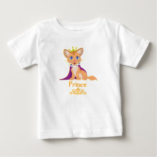 Camiseta Para Bebê Prince Kitten