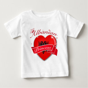 Camiseta Para Bebê Princesa albanesa