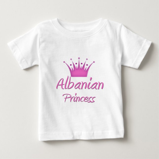 Camiseta Para Bebê Princesa albanesa (Frente)