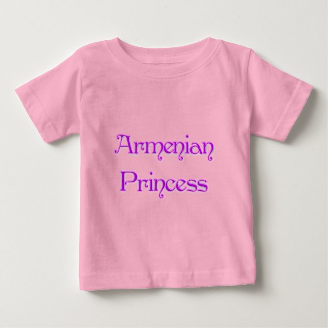 Camiseta Para Bebê Princesa armênia (Frente)