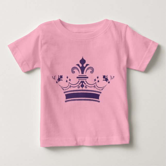 Camiseta Para Bebê Princesa coroada (Frente)