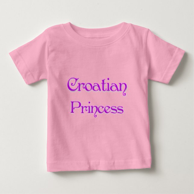 Camiseta Para Bebê Princesa croata (Frente)