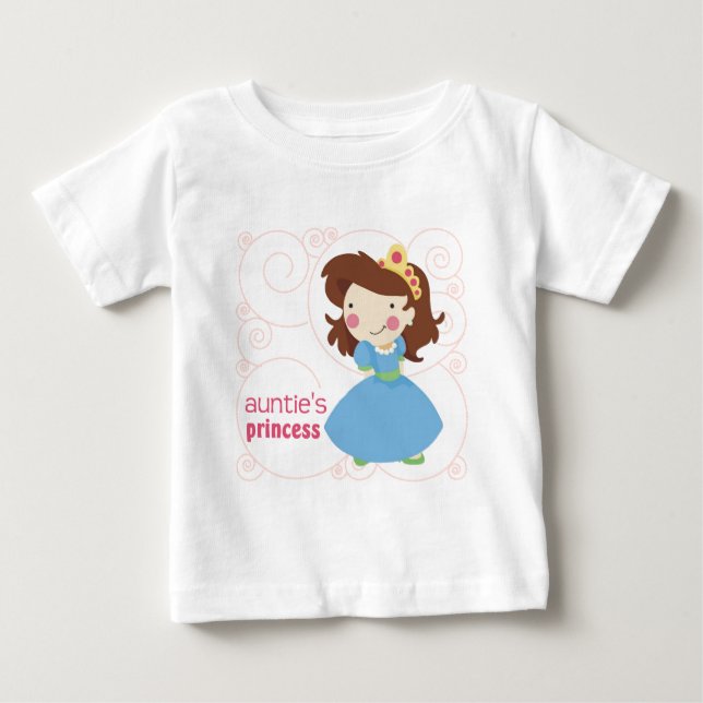 Camiseta Para Bebê Princesa da tia (Frente)