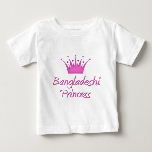 Camiseta Para Bebê Princesa de Bangladesh (Frente)