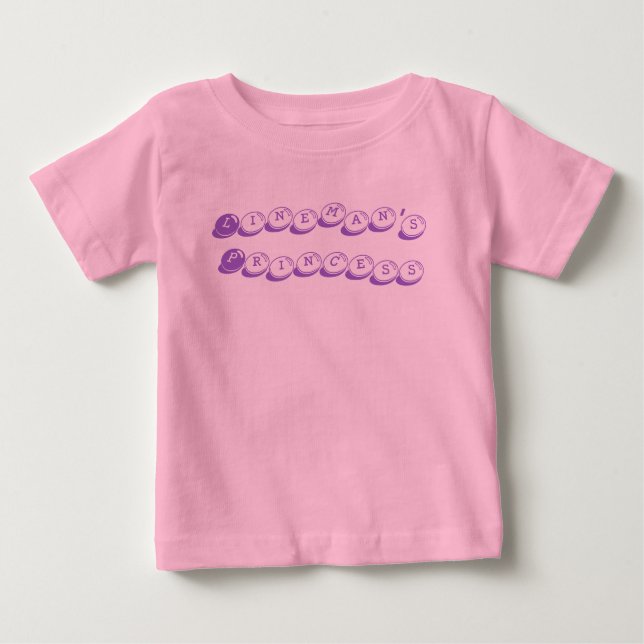 Camiseta Para Bebê Princesa de Lineman (Frente)