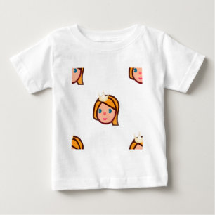 Camiseta Para Bebê princesa emoji