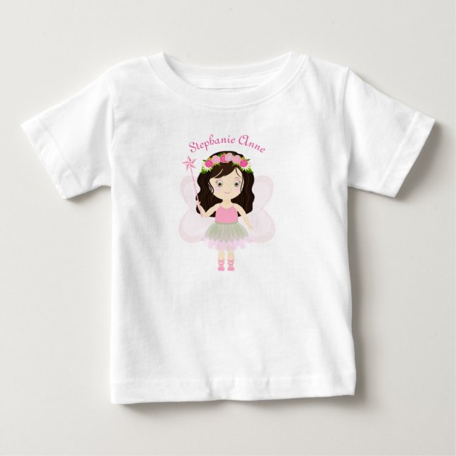 Camiseta Para Bebê Princesa Fada da Floresta (Frente)