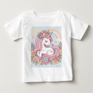 Camiseta Para Bebê Princesa Flor