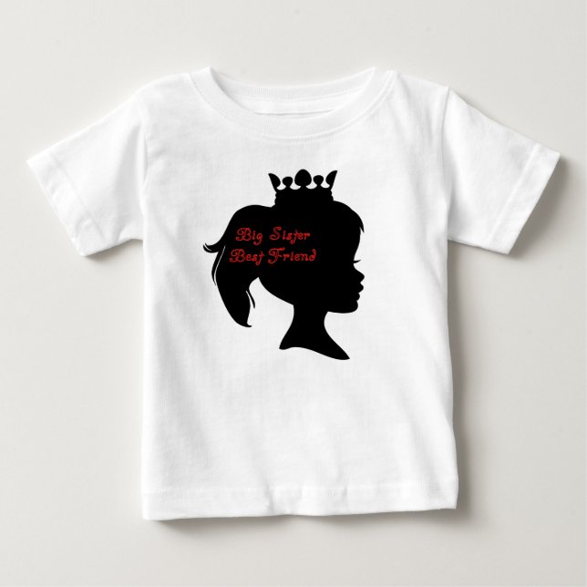 Camiseta Para Bebê Princesa Irmã Melhor Amiga (Frente)