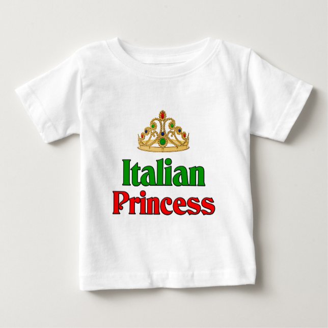 Camiseta Para Bebê Princesa italiana (Frente)