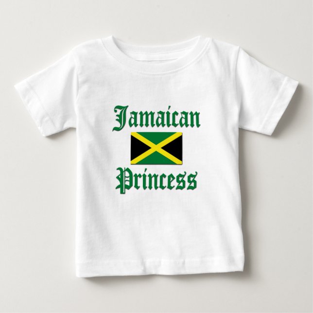 Camiseta Para Bebê Princesa jamaicana (Frente)