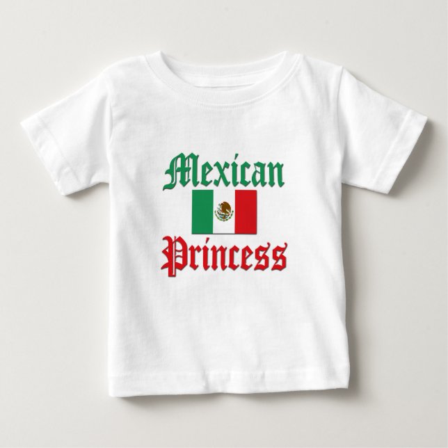 Camiseta Para Bebê Princesa mexicana (Frente)