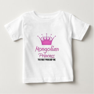 Camiseta Para Bebê Princesa Mongol