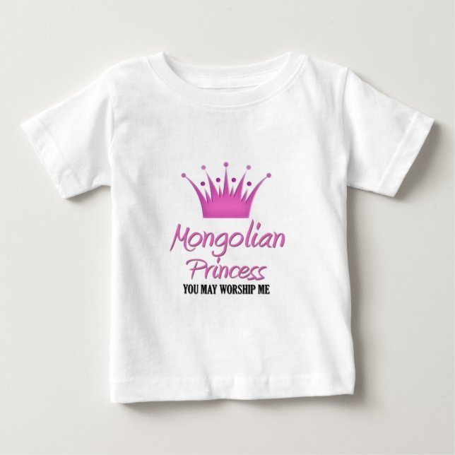 Camiseta Para Bebê Princesa Mongol (Frente)
