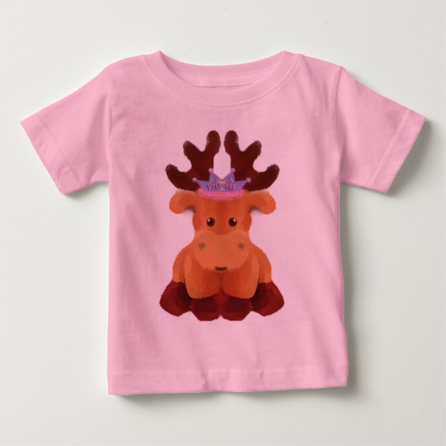 Camiseta Para Bebê princesa moose (Frente)