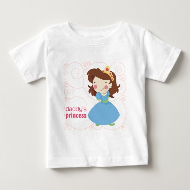 Camiseta Para Bebê Princesa pai (Frente)