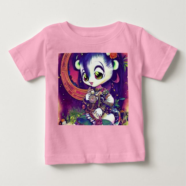 Camiseta Para Bebê Princesa Panda Sonhos Roupas- (Frente)