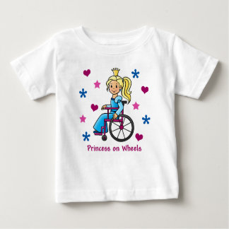 Camiseta Para Bebê Princesa para cadeiras de rodas