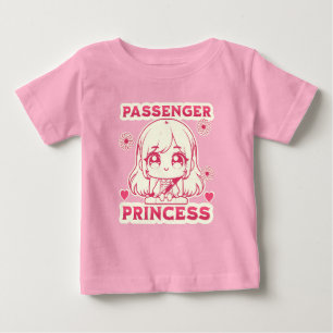 Camiseta Para Bebê Princesa Passageira
