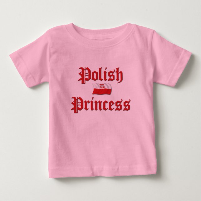 Camiseta Para Bebê Princesa Polonesa (Frente)