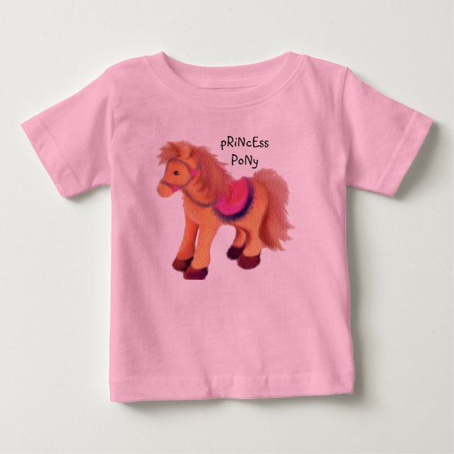 Camiseta Para Bebê Princesa Pony (Frente)