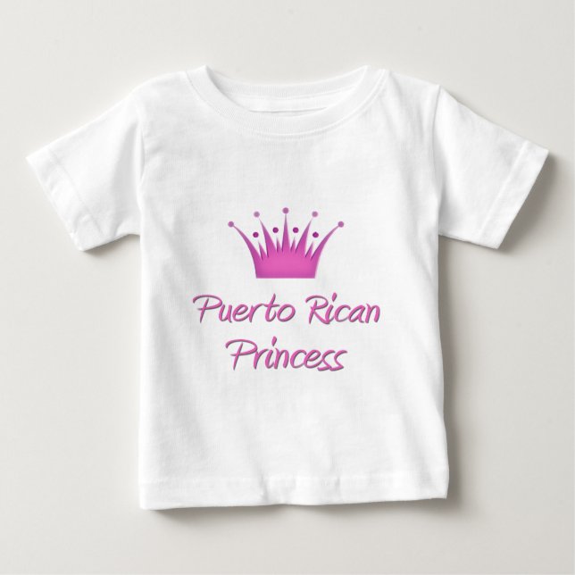 Camiseta Para Bebê Princesa porto-riquenha (Frente)