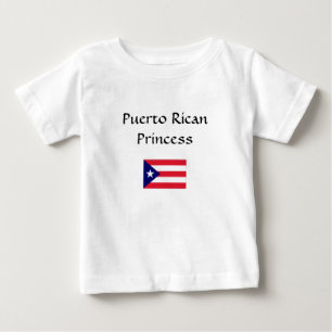 Camiseta Para Bebê Princesa porto-riquenha