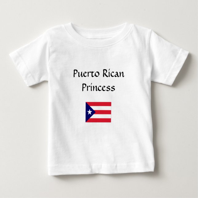 Camiseta Para Bebê Princesa porto-riquenha (Frente)