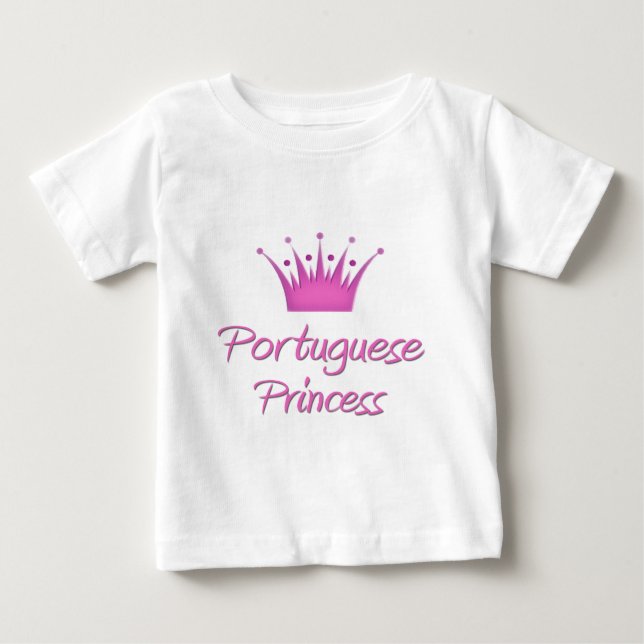 Camiseta Para Bebê Princesa Portuguesa (Frente)