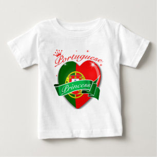 Camiseta Para Bebê Princesa Portuguesa