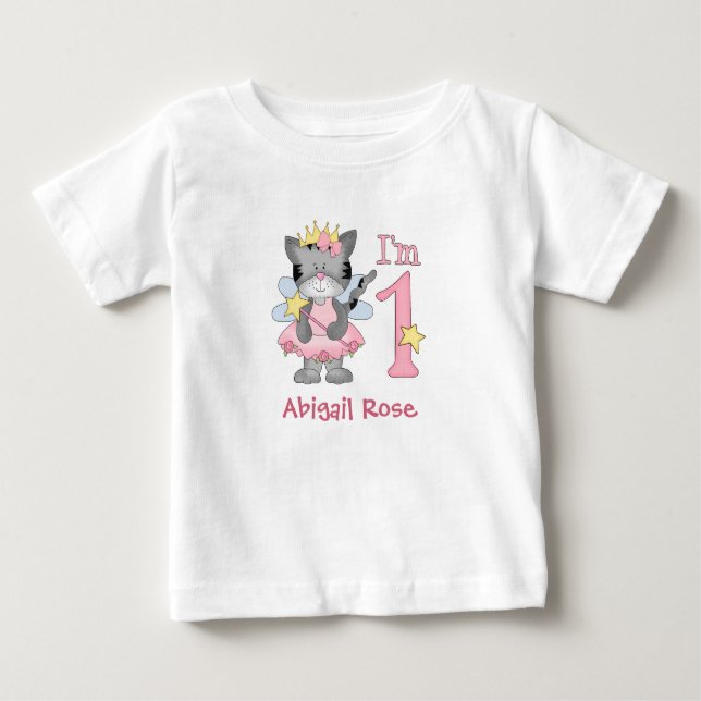 Camiseta Para Bebê Princesa primeiro aniversario Baby T Shirt (Frente)