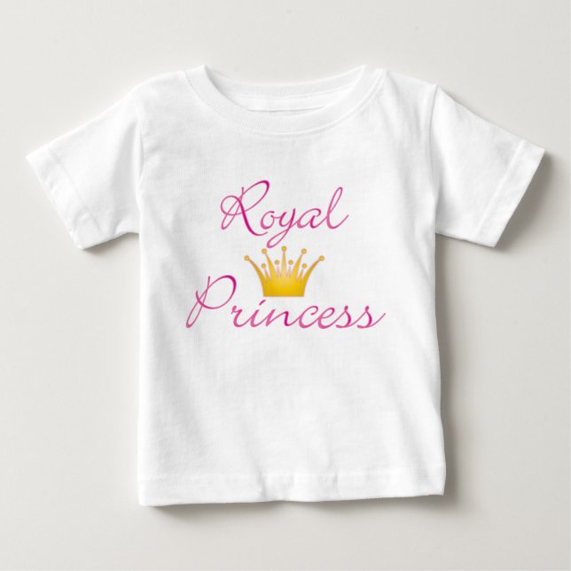 Camiseta Para Bebê Princesa Real (Frente)