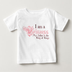 Camiseta Para Bebê Princesa Rei dos Reis