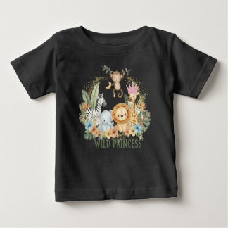 Camiseta Para Bebê Princesa Selvagem - Animais da Selva