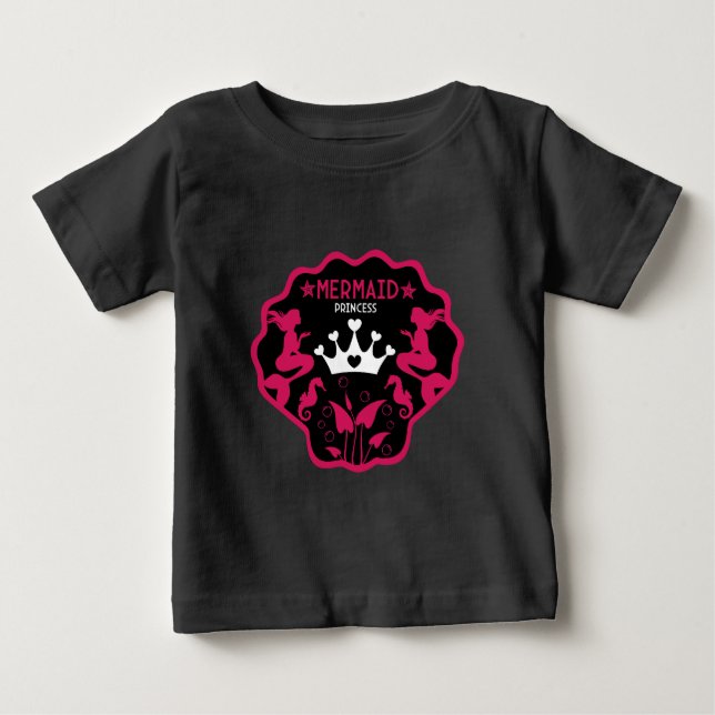 Camiseta Para Bebê Princesa Sereia Menina (Frente)