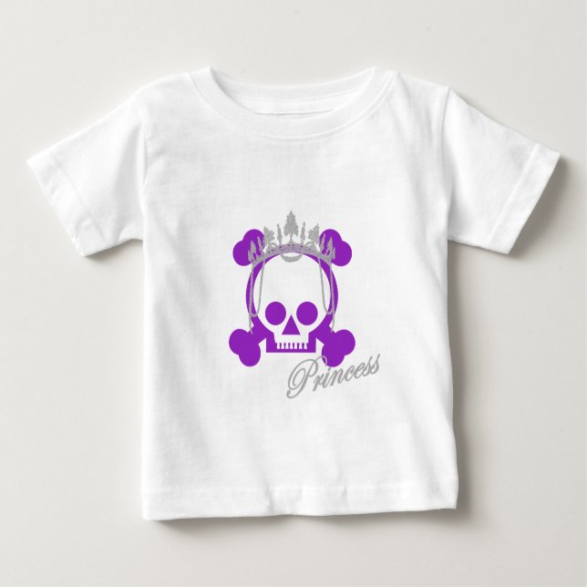 Camiseta Para Bebê Princesa Skull (Frente)