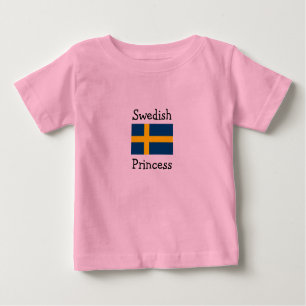 Camiseta Para Bebê Princesa sueca